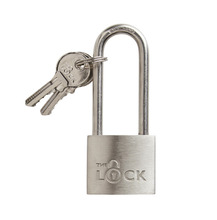 Hængelås m/to nøgler lang model 40 mm rustfrit stål